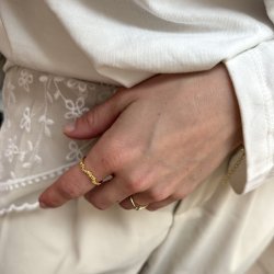 Fingerring AYA SIZE 52-62 - Forgyldt S�lv