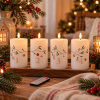 Led adventslys i voks med fjernbetjening � hvid, h12,5 cm