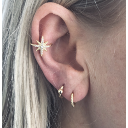 Star earcuff - forgyldt slv