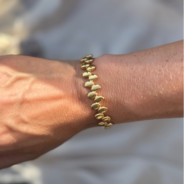 Armring vandfast 18kt. forgyldt