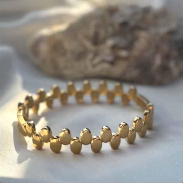 Armring vandfast 18kt. forgyldt