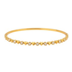 BANGLE STELLAR HEART - Guldbelagt Vandfast