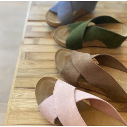 sandal FRANCES M�rk Beige ruskind str 36-41