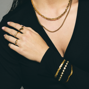 Armring SOFT BANGLE 60 MM - Guldbelagt vandfast