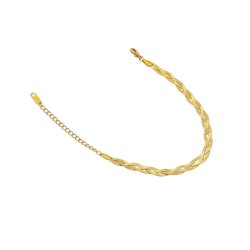 Armb�nd Braided - Forgyldt vandfast 