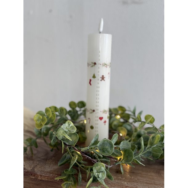 Ceder guirlande med 15 led &amp; timer 140 cm