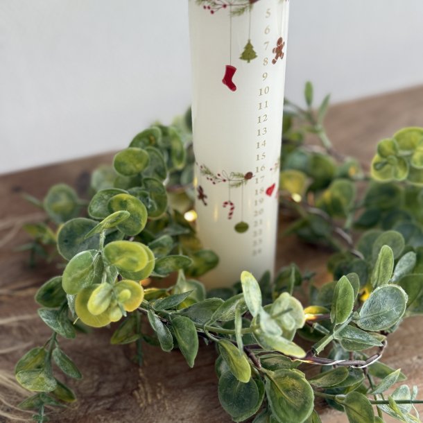 Ceder guirlande med 15 led &amp; timer 140 cm