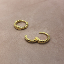 Chunky twirl Hoop forgyldt