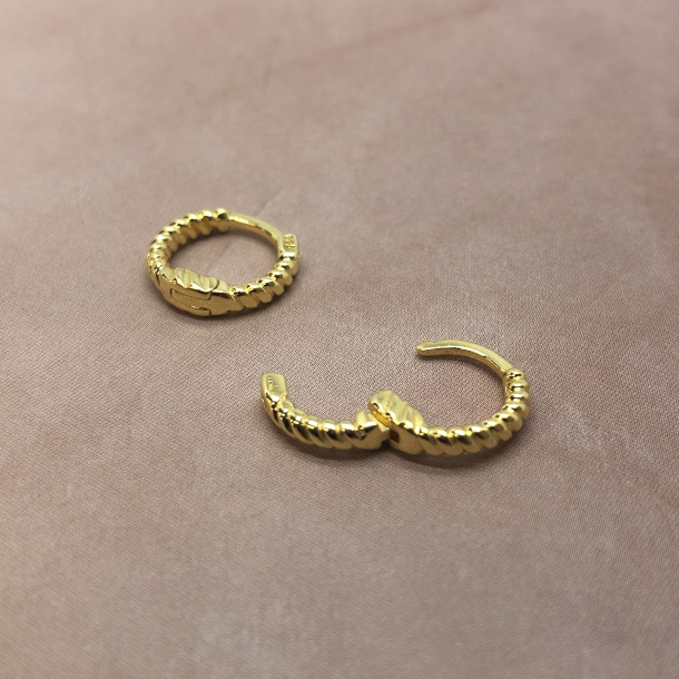 Chunky twirl Hoop forgyldt