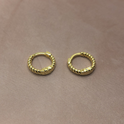 Chunky twirl Hoop forgyldt