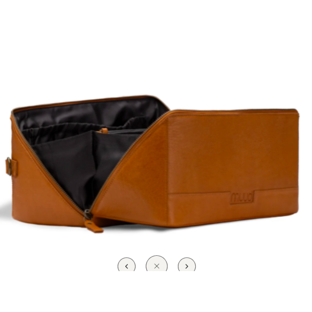 Cleo midi strikketaske / toilettaske Skind