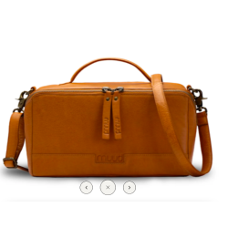 Cleo midi strikketaske / toilettaske Skind