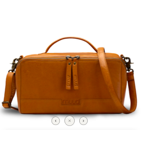 Cleo midi strikketaske / toilettaske Skind