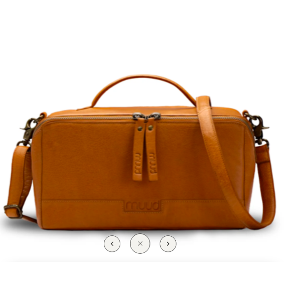 Cleo midi strikketaske / toilettaske Skind