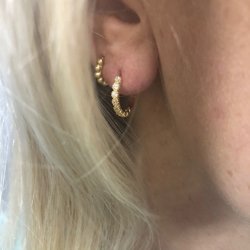 Hoops - shiny  Forgyldt s�lv