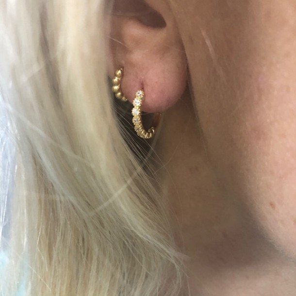 Hoops - shiny  Forgyldt s�lv