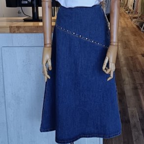 Denim nederdel A-shape str S-XL