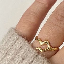 Ring ELORA forgyldt slv