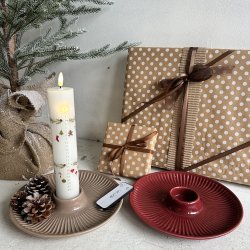 Lysestage til bloklys H 3,5 -  D 24cm