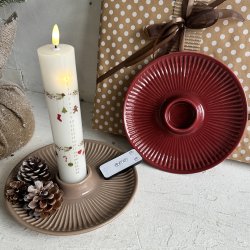 Lysestage til bloklys H 3,5 -  D 24cm