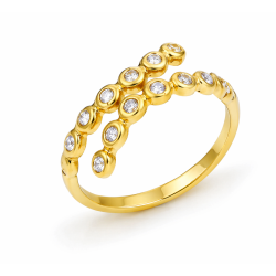 Fingerring Claire Dual - Guldbelagt vandfast 