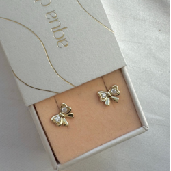 restikker NICE BOW  Forgyldt Slv