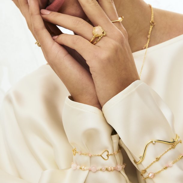 Fingerring AYA SIZE 52-62 - Forgyldt S�lv