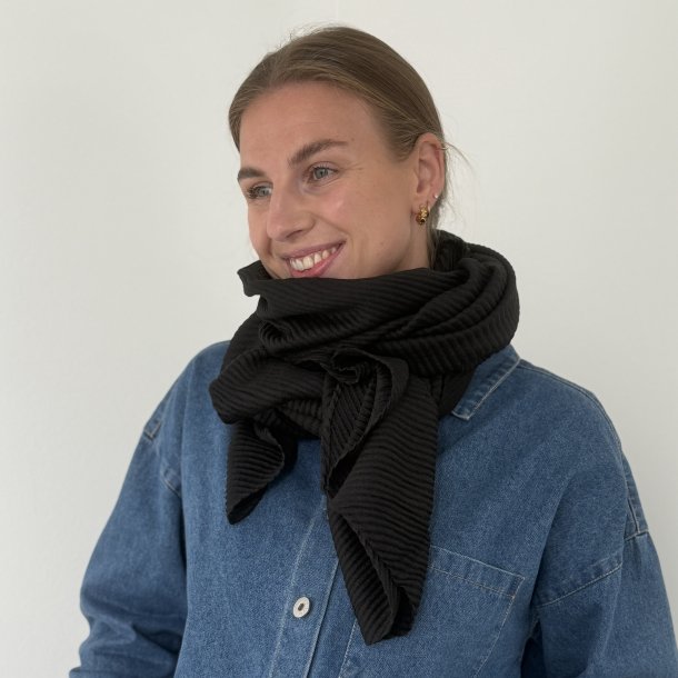 Trklde Anna Plisse Viskose og uld