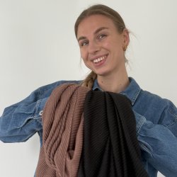 Trklde Anna Plisse Viskose og uld