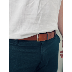 Herre blte Cognac lder 33mm