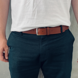 Herre blte Cognac lder 33mm