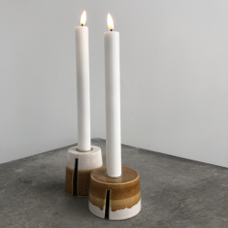 Hvide LED Kronelys 2stk 240mm