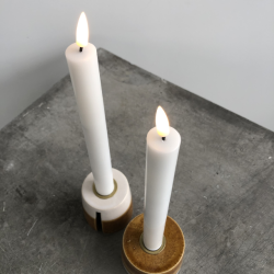 Hvide LED Kronelys 2stk 240mm