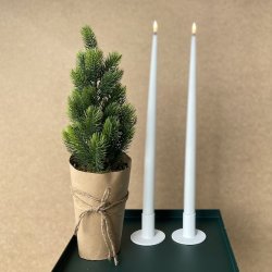 Bord lysestage til kronelys metal diameter 7 cm