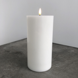 Hvidt LED Bloklys Diameter 100x200mm