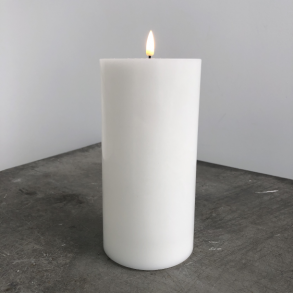 Hvidt LED Bloklys Diameter 100x200mm