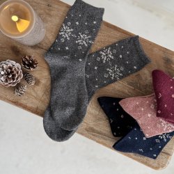 Sokker snow angora/uld miks str. 36-40