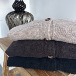 Strik Cardigan ekstra fint merino uld onesize