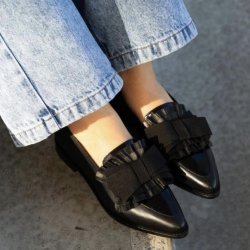 PEACEFULL Loafer Sort skind str. 37-41