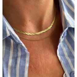 Halskde TERESA Forgyldt Slv