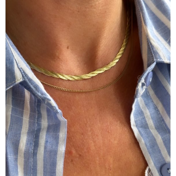 Halskde TERESA Forgyldt Slv