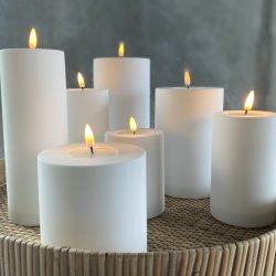 Hvide Udendrs Bloklys 100x100 mm