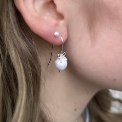 rekrog BOW &amp; PEARLS  Sterling Slv