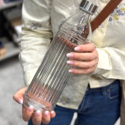 Vand flaske skruel�g glas 1 Liter