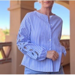 Skjorte Cille - bomulds miks str S-XL