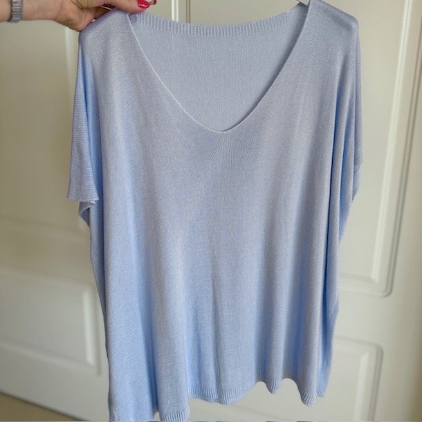 T-shirt strikket viskose