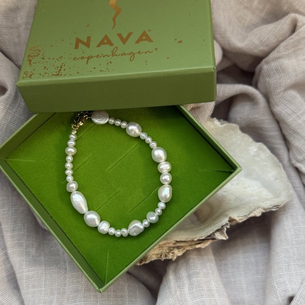 Armbnd Cordelia ferskvandperler 18K forgyldt 925 sterlingslv 