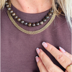 Halskde Jackie med naturperler