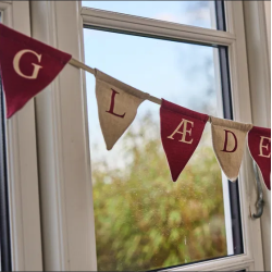 Guirlande gldelig jul  bomuld 245 cm