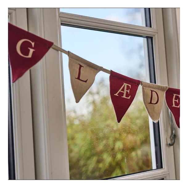 Guirlande gldelig jul  bomuld 245 cm